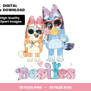 01 Clipart - Besties Bluey And Bingo