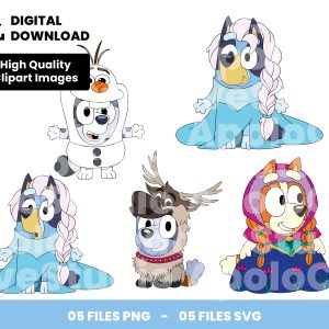 05 Clipart - Bluey frozen