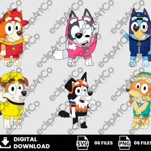 06 Clipart - Bluey Patrol Svg, Bluey Patrol Png, Bluey Svg, PAW Patrol Svg, Bluey Png