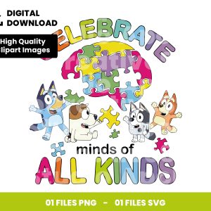 01 Clipart - Celebrate Minds of All Kinds - Bluey