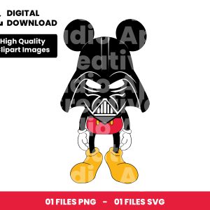 01 Clipart - Mickey Darth Vader, Mickey Star Wars
