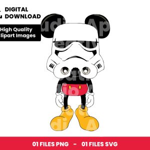 01 Clipart - Mickey Storm Trooper, Mickey Star Wars