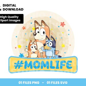 01 Clipart - #MomLife Bluey