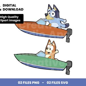 02 Clipart - Bluey Boat