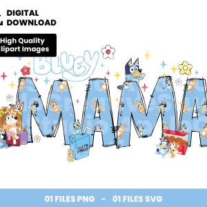 01 Clipart - Bluey Mama