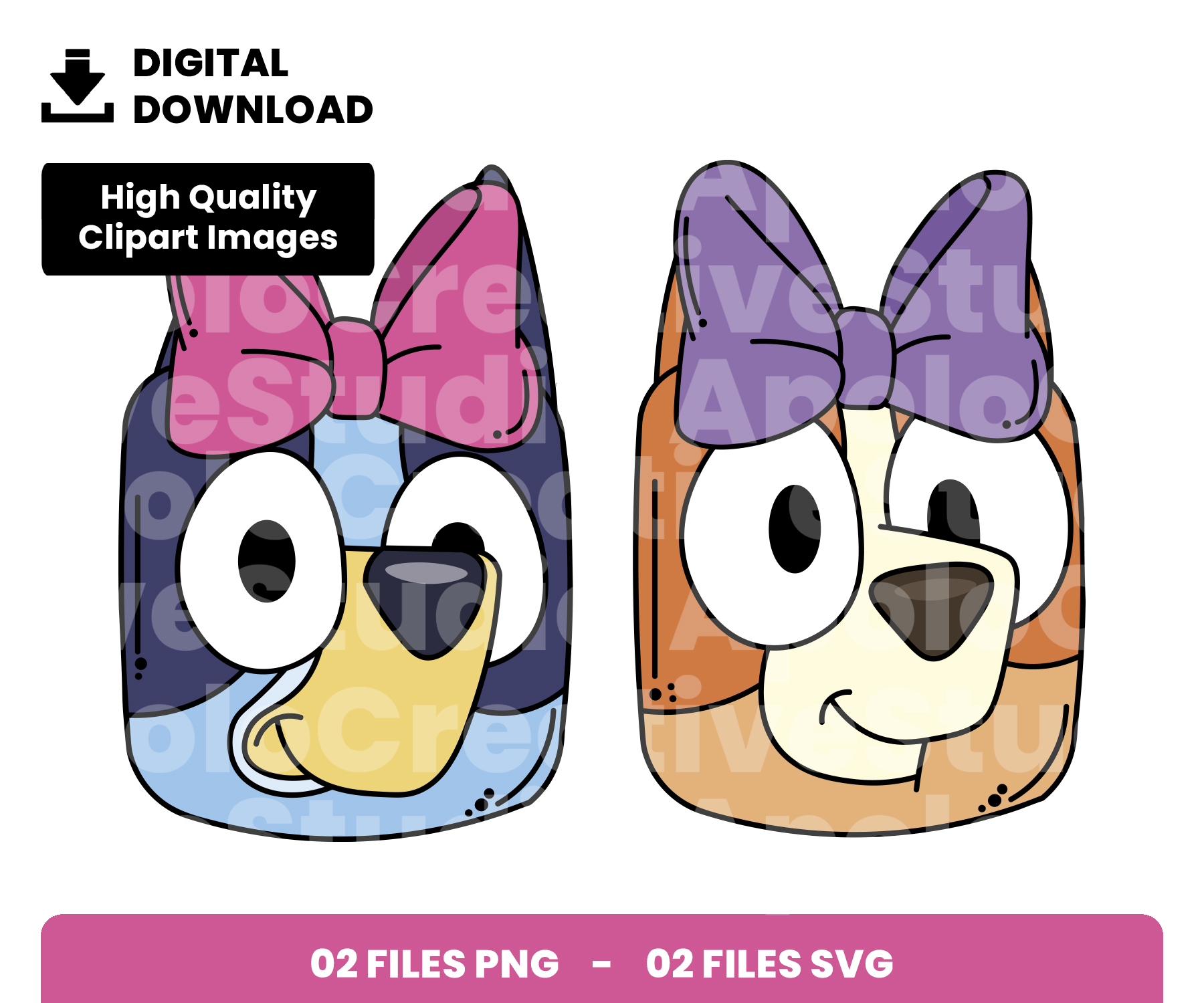 02 Clipart - Bluey Minnie