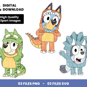 03 Clipart - Dino Bluey