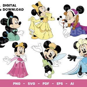 06 Clipart - Princess Minnie Custome