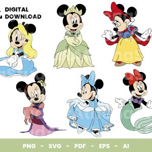 06 Clipart - Princess Minnie Custome