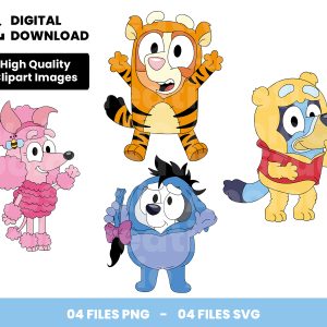 04 Clipart - Bluey Winnie the Pooh