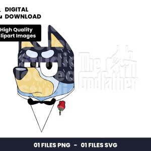 01 Clipart - Bandit The Godfather Png, Bluey Png