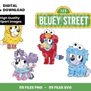 05 Clipart - Bluey Street Png, Sesame Street Png, Bluey Png