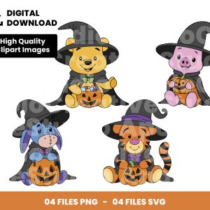04 Clipart - Halloween Winnie Pooh Png, Winnie Pooh Svg
