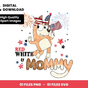 01 Clipart - Red White and Mommy, Chilli Bluey Png