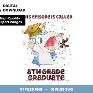 01 Clipart - Unicorse Bluey Graduate