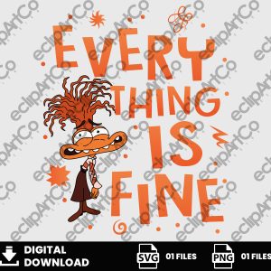 01 Clipart - Every Thing is Fine, Inside Out Png, Inside Out Svg