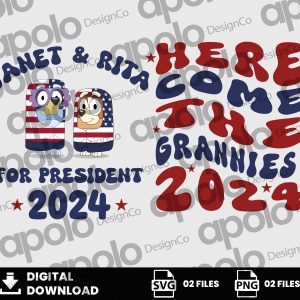 02 Clipart - Janet and Rita For President, Bluey