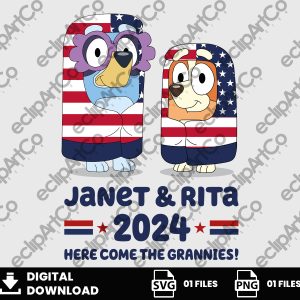 01 Clipart - Janet and Rita, Here Come the Grannies, Bluey