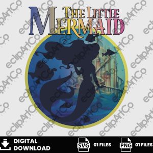 01 Clipart - The Little Mermaid Silueta Png
