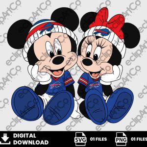 01 Clipart - Buffalo Bills, Mickey and Minnie Png