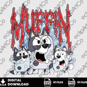 01 Clipart - Muffin, Bluey