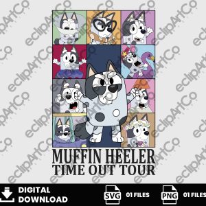 01 Clipart - Muffin Heeler Time Out Tour, Bluey