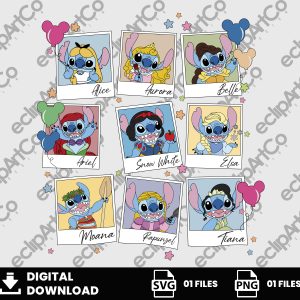 01 Clipart - Stitch Princess Disney