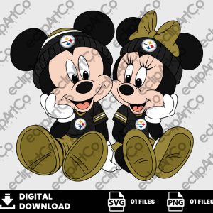 01 Clipart - The Steelers, Mickey and Minnie Png