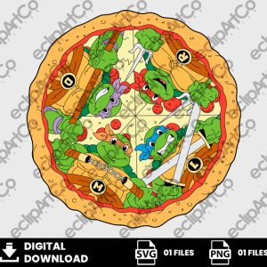 01 Clipart - Turtles Ninja - Pizza