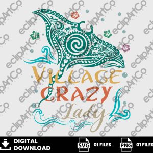 01 Clipart - Village Crazy Lady - Moana