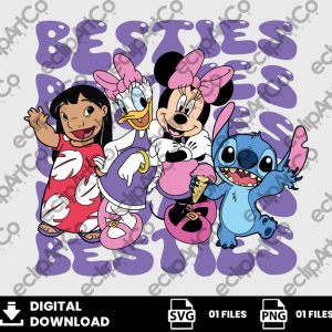 01 Clipart - Besties, Minnie And Daisy, Lilo And Stitch
