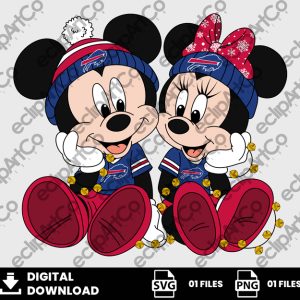 01 Clipart - Buffalo Bills Christmas, Mickey and Minnie Png, Christmas