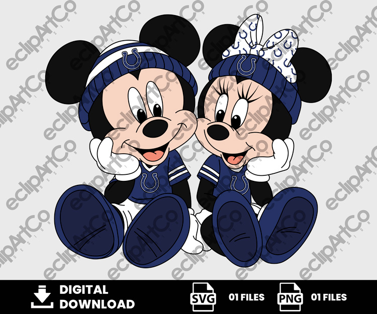 01 Clipart - Indianapolis colts, Mickey and Minnie Png