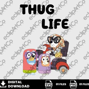 01 Clipart - Thug Life, Bluey Png