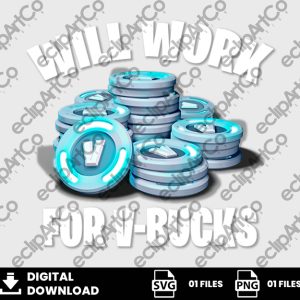 01 Clipart - Will Work For V-Bucks, Fornite