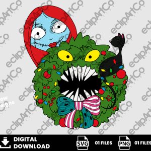 01 Clipart - Christmas Wreath Jack Png, Sally Christmas Png