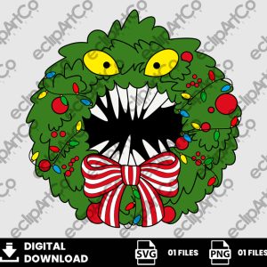 01 Clipart - Christmas Wreath Jack Png, Christmas Wreath Png