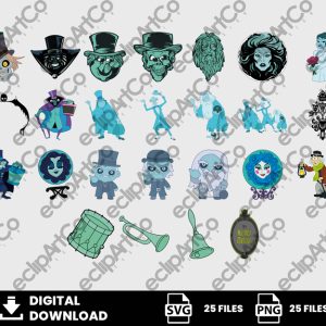 25 Clipart - Halloween Svg, The Haunted Mansion Svg, The Haunted Mansion Png