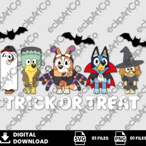 01 Clipart - Trick Or Treat, Bluey
