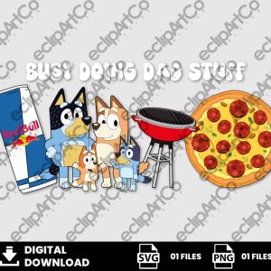 01 Clipart - Busy Doing Dad Stuff, Bluey