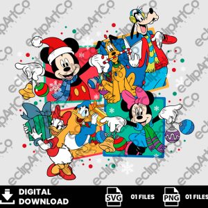 01 Clipart - Mickey Christmas Png, Mickey Christmas Svg, Mickey Png, Christmas Png