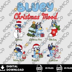01 Clipart - Bluey Christmas Mood Png, Bluey Christmas Mood Svg, Bluey Png, Bluey Svg Christmas Png