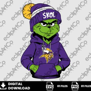01 Clipart - Grinch - Minnesota Vikings