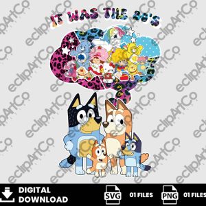 01 Clipart - It was the 80's - Bluey