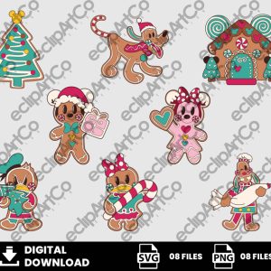08 Clipart - Mickey Christmas Png, Mickey Gingerbread Png, Gingerbread Cookie Svg