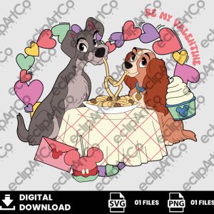01 Clipart - Valentine Day Lady And The Tramp Png, Valentines Day Png