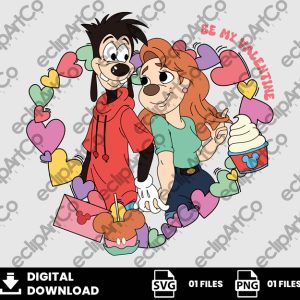 01 Clipart - Valentine Day Max and Roxanne Png, Max and Roxanne Love Png, Valetines Day Png