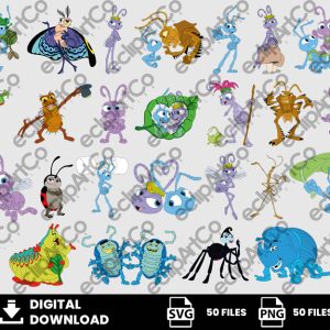 50 Clipart - A Bug´s Life Svg, Bichos Svg