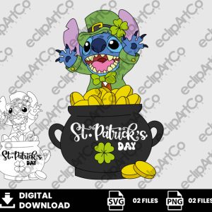 02 Clipart - St patrick's Day Svg, Stitch Svg, St Patrick Day Stitch Svg