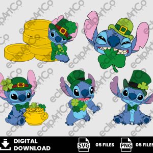 05 Clipart - St patrick's Day Svg, Stitch Svg, St Patrick Day Stitch Svg